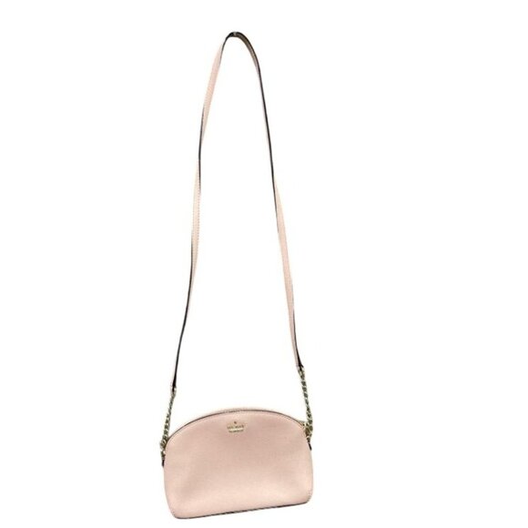 Kate‎ Spade New York Pink Leather Crossbody Bag With Gold Chain - Picture 2 of 9